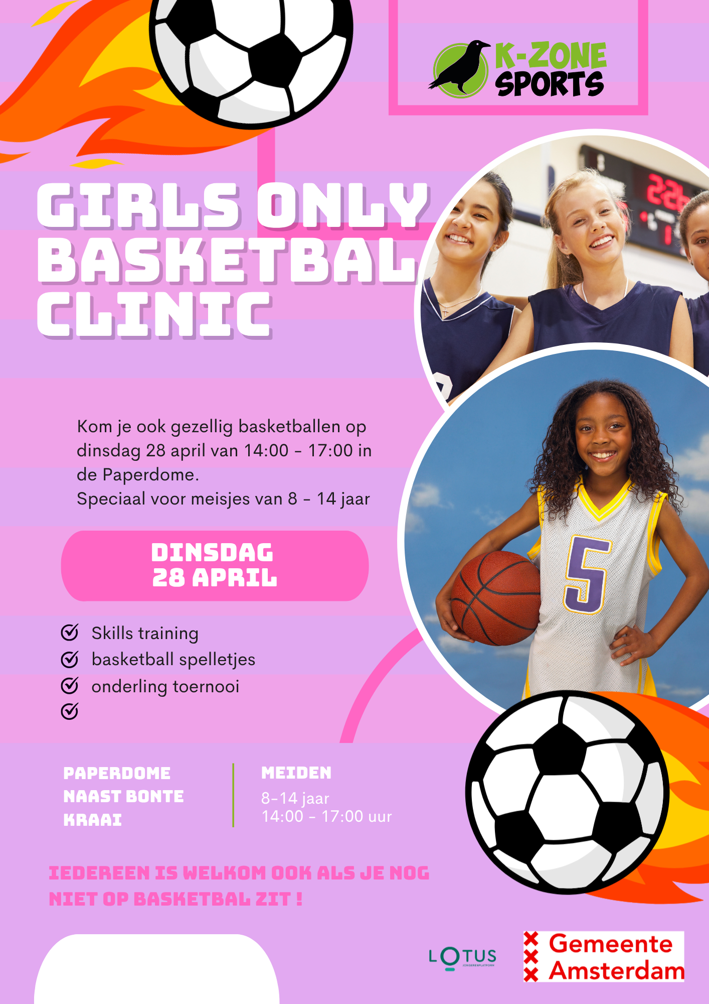 Girls only baketball clinic – K-zone Sports
