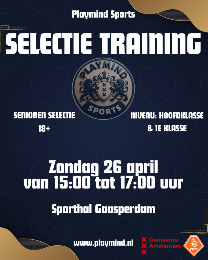 Selectie training – Playmind Sports
