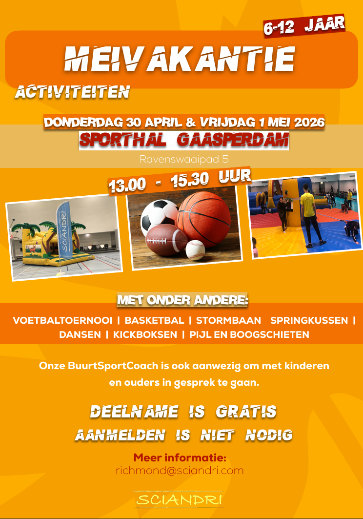 Meivakantie activiteiten – Sciandri