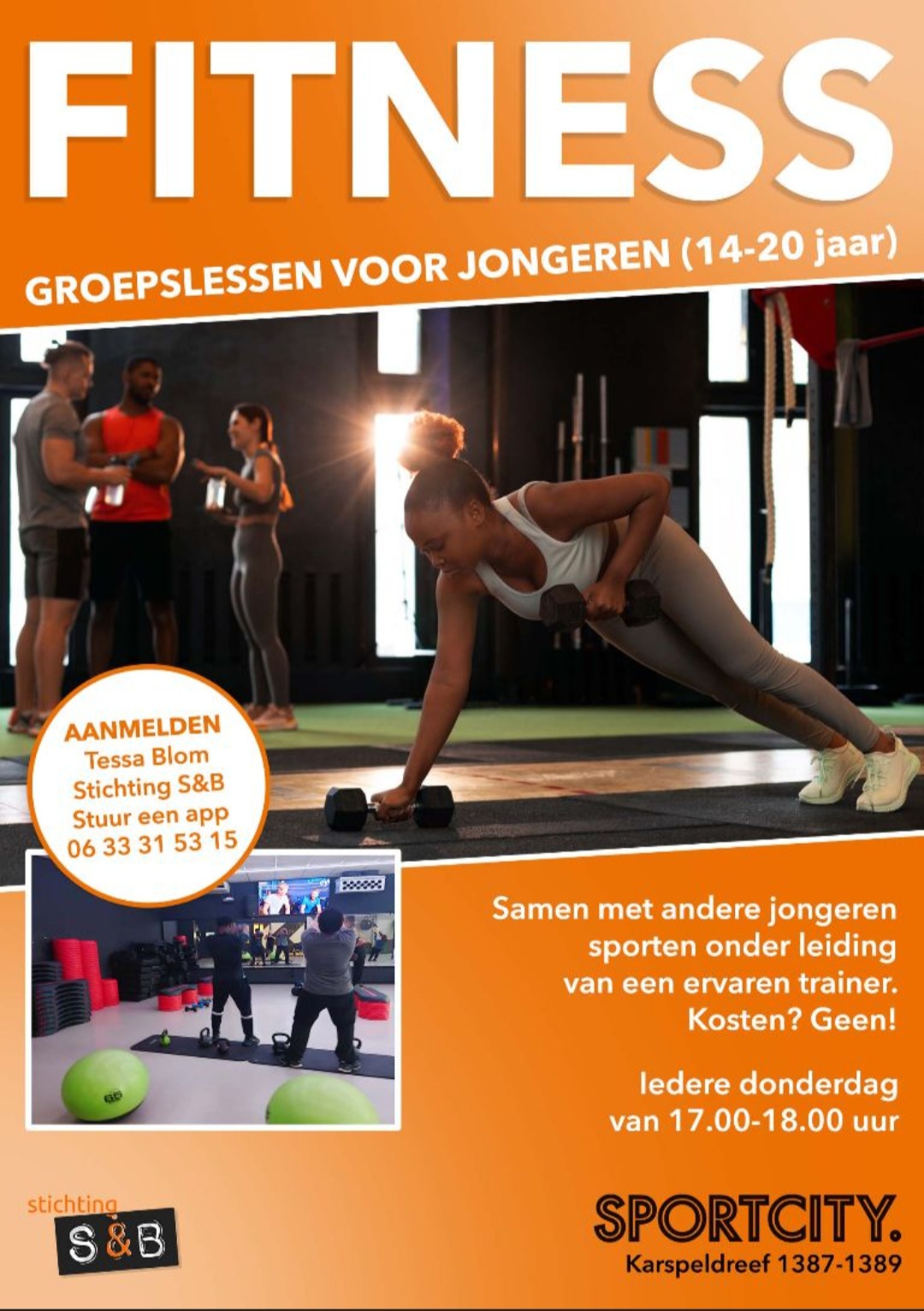 FITNESS GROEPSLESSEN VOOR JONGEREN – Stichting S&B