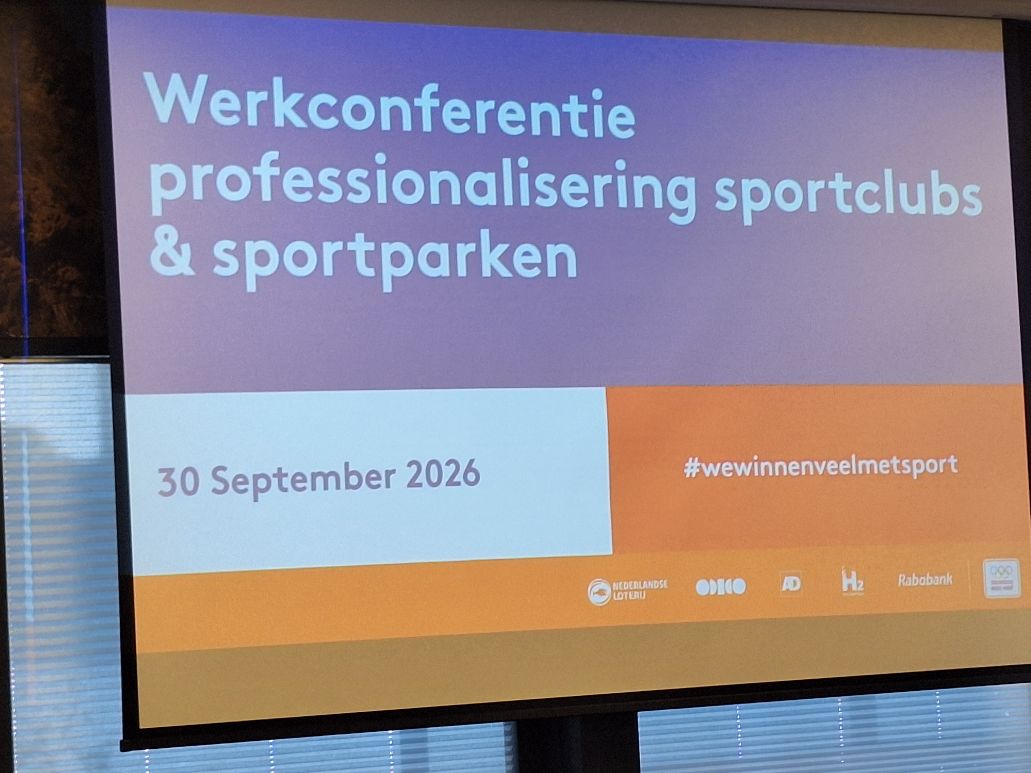 Werkconferentie Professionalisering sportclubs en sportparken (30/09)